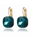 E0257 New Arrival moda różowe kolczyki z niebieskim kryształem dla kobiet dziewczyn Vintage spadek kolczyki komunikat biżuteria 