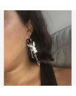 Hoop 2x20mm ze stali koło punk śmieszne zwierzęta kolczyki w kształcie obręczy hiphop tassel pin głowa królika kolczyki w kształ