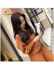 SMTHMA 2020 new arrival winter Runway potargane sexy V-neck kobiety sweter dwuczęściowy zestaw + plisowana spódnica z rozciągliw