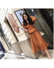 SMTHMA 2020 new arrival winter Runway potargane sexy V-neck kobiety sweter dwuczęściowy zestaw + plisowana spódnica z rozciągliw