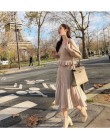 SMTHMA 2020 new arrival winter Runway potargane sexy V-neck kobiety sweter dwuczęściowy zestaw + plisowana spódnica z rozciągliw