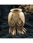 Moda kolczyki 2019 złota indyjska biżuteria w stylu vintage etniczne boho tassel długie kolczyki wiszące dla kobiet panna młoda 