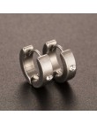 IPARAM Chic 1 para fajne Punk męska stal nierdzewna pierścień do piercingu okrągły kryształowy kolczyk Ear Stud mężczyźni kobiet