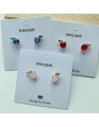 MENGJIQIAO 2019 nowy koreański Micro Pave cyrkon serce koło asymetryczne kolczyki dla kobiet Dliecate Boucle D'oreille ucha biżu