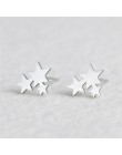 Kolczyki damskie ze stali nierdzewnej urok Goldne Silver Heart Star Moon stal nierdzewna stalowe kolczyki dla kobiet moda biżute