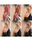 ROMAD 925 srebro kolczyki dla kobiet/mężczyzn kolczyki małe kółka kość do ucha aros Tiny Ear kolczyk w nosie dziewczyna aretes e