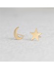 Kolczyki damskie ze stali nierdzewnej urok Goldne Silver Heart Star Moon stal nierdzewna stalowe kolczyki dla kobiet moda biżute
