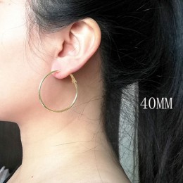80mm Super duże kolczyki koła okrągłe kolczyki kobiece złoto srebro duże koło Creole kolczyki Huggies osobowość biżuteria
