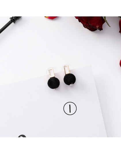 2019 nowe koreańskie kolczyki dla dziewczyn czarna geometria Tassel spadek kolczyki dla kobiet moda śliczne biżuteria akcesoria