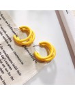 Koreański moda kobiety akcesoria lato słodki piękny żółty cukierek Tassel geometria dynda kolczyki dla dziewczyny słodkie biżute
