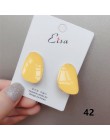 Koreański moda kobiety akcesoria lato słodki piękny żółty cukierek Tassel geometria dynda kolczyki dla dziewczyny słodkie biżute