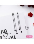 2019 nowe koreańskie kolczyki dla dziewczyn czarna geometria Tassel spadek kolczyki dla kobiet moda śliczne biżuteria akcesoria