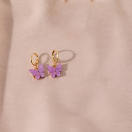 Śliczne kolczyki motylkowe dla kobiet kolczyki w stylu Street Drop kolczyki koreańskie moda Dangle kolczyki biżuteria prezenty O