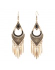 Moda kolczyki 2019 złota indyjska biżuteria w stylu vintage etniczne boho tassel długie kolczyki wiszące dla kobiet panna młoda 