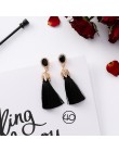 2019 nowe koreańskie kolczyki dla dziewczyn czarna geometria Tassel spadek kolczyki dla kobiet moda śliczne biżuteria akcesoria