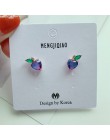 MENGJIQIAO 2019 nowy koreański Micro Pave cyrkon serce koło asymetryczne kolczyki dla kobiet Dliecate Boucle D'oreille ucha biżu