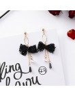 2019 nowe koreańskie kolczyki dla dziewczyn czarna geometria Tassel spadek kolczyki dla kobiet moda śliczne biżuteria akcesoria