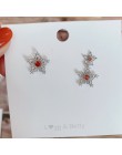 MENGJIQIAO 2019 nowy koreański Micro Pave cyrkon serce koło asymetryczne kolczyki dla kobiet Dliecate Boucle D'oreille ucha biżu