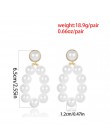 Trendy Crystal Pearl okrągły wisiorek stadniny kolczyki dla kobiet moda perłowe koraliki oświadczenie biżuteria kolczyki ślubne 