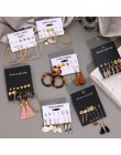 FAMSHIN Tassel akrylowe kolczyki dla kobiet czeski kolczyki zestaw duży geometryczny kolczyk 2019 Brincos kobieta DIY biżuteria
