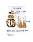 FAMSHIN Tassel akrylowe kolczyki dla kobiet czeski kolczyki zestaw duży geometryczny kolczyk 2019 Brincos kobieta DIY biżuteria