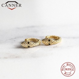 925 Sterling Silver osobowość kreatywny wąż kolczyki małe kółka dla kobiet złoty kolor srebrny geometryczne kolczyki koła biżute
