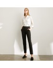 Amii 2020 urząd Lady modna spódnica i spodnie + płaszcz dwuczęściowy zestaw damski wiosna solidny nowy marynarkę angielską 11930