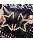 Moda złoty kolor koreański styl zwykłe kryształki kolczyki dla kobiet biżuteria ślubna kolczyki ślubne zaręczynowe kobiece preze