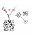 Czysta 925 Sterling Silver kobiety akcesoria hurtownie wysokiej jakości biżuteria cyrkonia CZ 4 pazury stadniny kolczyki 8 kolor