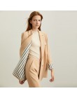 Amii 2020 urząd Lady modna spódnica i spodnie + płaszcz dwuczęściowy zestaw damski wiosna solidny nowy marynarkę angielską 11930
