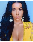 KMVEXO duże luksusowe słońce księżyc gwiazdy spadek kolczyki Rhinestone Punk kolczyki dla kobiet biżuteria złoty Boho Vintage kr