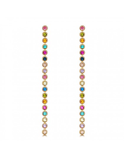 UMODE kolorowe Australia Rhinestone długie kryształowe kolczyki dla kobiet moda biżuteria Pendientes Mujer świąteczne prezenty U