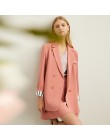 Amii 2020 urząd Lady modna spódnica i spodnie + płaszcz dwuczęściowy zestaw damski wiosna solidny nowy marynarkę angielską 11930