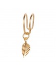 2020 New Fashion 5 sztuk/zestaw złoty srebrny liść klipsy Ear Cuff dla kobiet wspinaczy bez przekłuwania uszu fałszywy kolczyk n