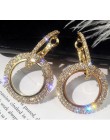 KMVEXO Vintage metalowe kreatywne kolczyki dla kobiet 2018 nowy różowy niebieski kryształ moda wypadania Dangle kolczyki biżuter