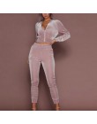 LASPERAL wiosna jesień zestawy dla kobiet odzież sportowa ciepły aksamit dres z kapturem 2 sztuk paskiem bluza Pant dresy Casual