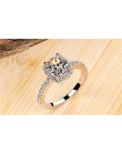 CC S925 srebro kolorowe pierścienie dla kobiet Bridal Wedding Anelli Trendy biżuteria zaręczyny biały złoty kolor Anillos CC595