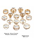 9 projekt Boho Vintage złota gwiazda Midi księżyc zestaw pierścieni dla kobiet Opal kryształ Midi Ring Finger 2019 kobiet czeski