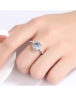CC S925 srebro kolorowe pierścienie dla kobiet Bridal Wedding Anelli Trendy biżuteria zaręczyny biały złoty kolor Anillos CC595