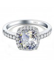 CC S925 srebro kolorowe pierścienie dla kobiet Bridal Wedding Anelli Trendy biżuteria zaręczyny biały złoty kolor Anillos CC595