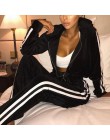 LASPERAL wiosna jesień zestawy dla kobiet odzież sportowa ciepły aksamit dres z kapturem 2 sztuk paskiem bluza Pant dresy Casual