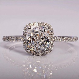 CC S925 srebro kolorowe pierścienie dla kobiet Bridal Wedding Anelli Trendy biżuteria zaręczyny biały złoty kolor Anillos CC595