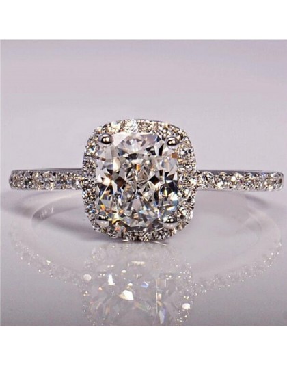CC S925 srebro kolorowe pierścienie dla kobiet Bridal Wedding Anelli Trendy biżuteria zaręczyny biały złoty kolor Anillos CC595