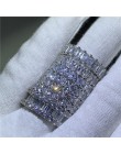 Handmade Eternity pierścień przyrzeczenia 925 srebro AAAA cz obrączka obrączki dla kobiet mężczyzn Finger Party biżuteria