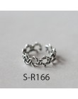ANENJERY Vintage Handmade 925 srebro pierścionki dla kobiet mężczyzn rozmiar 18mm regulowane Thai srebrne pierścionki osobowość 