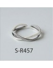 ANENJERY Vintage Handmade 925 srebro pierścionki dla kobiet mężczyzn rozmiar 18mm regulowane Thai srebrne pierścionki osobowość 
