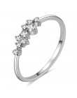 Stylowa moda kobiety pierścień biżuteria na palce różowe złoto/Sliver/kryształki w kolorze złota kryształowe pierścionki z opale