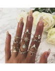 15 sztuk/zestaw kobiety modne pierścionki serca Fatima ręce maryi panny krzyż liść z dziurką geometryczne kryształowe zestaw pie