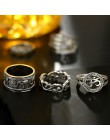 Tocona 9 sztuk/zestaw Boho Midi Finger zestaw pierścieni dla kobiet Punk słoń kwiat drążą Sliver Knuckle pierścionki biżuteria p