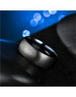 ZORCVENS moda męska czarny tytanowy pierścień matowy wykończony klasyczny zaręczynowy Anel biżuteria dla mężczyzn obrączki